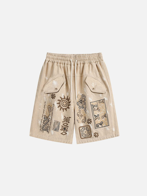 Aelfric Eden Desert Graffiti Print Shorts