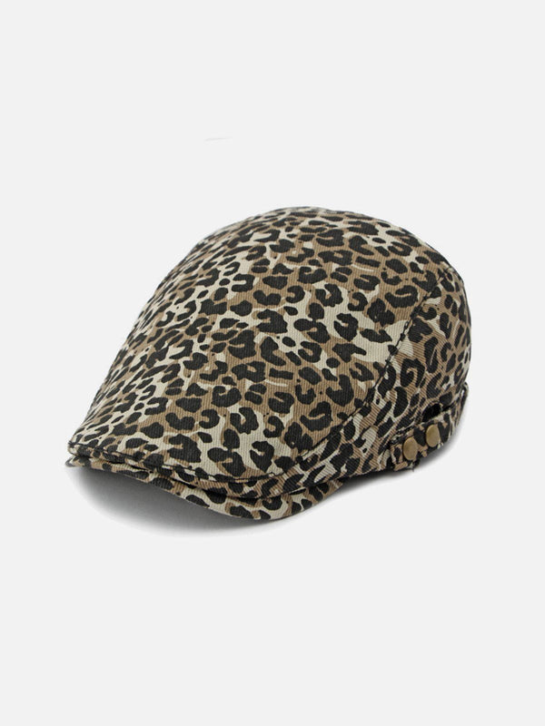 Vintage Leopard Print Beret