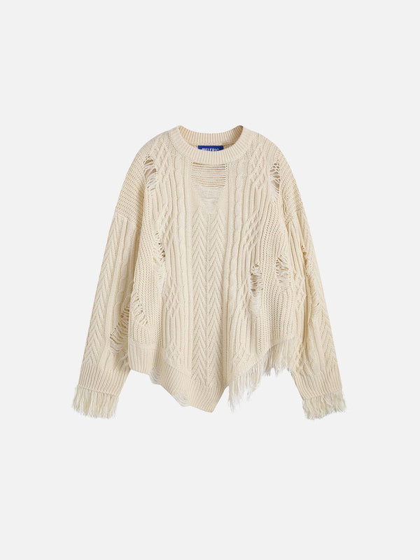 Aelfric Eden Distressed Irregular Hem Sweater