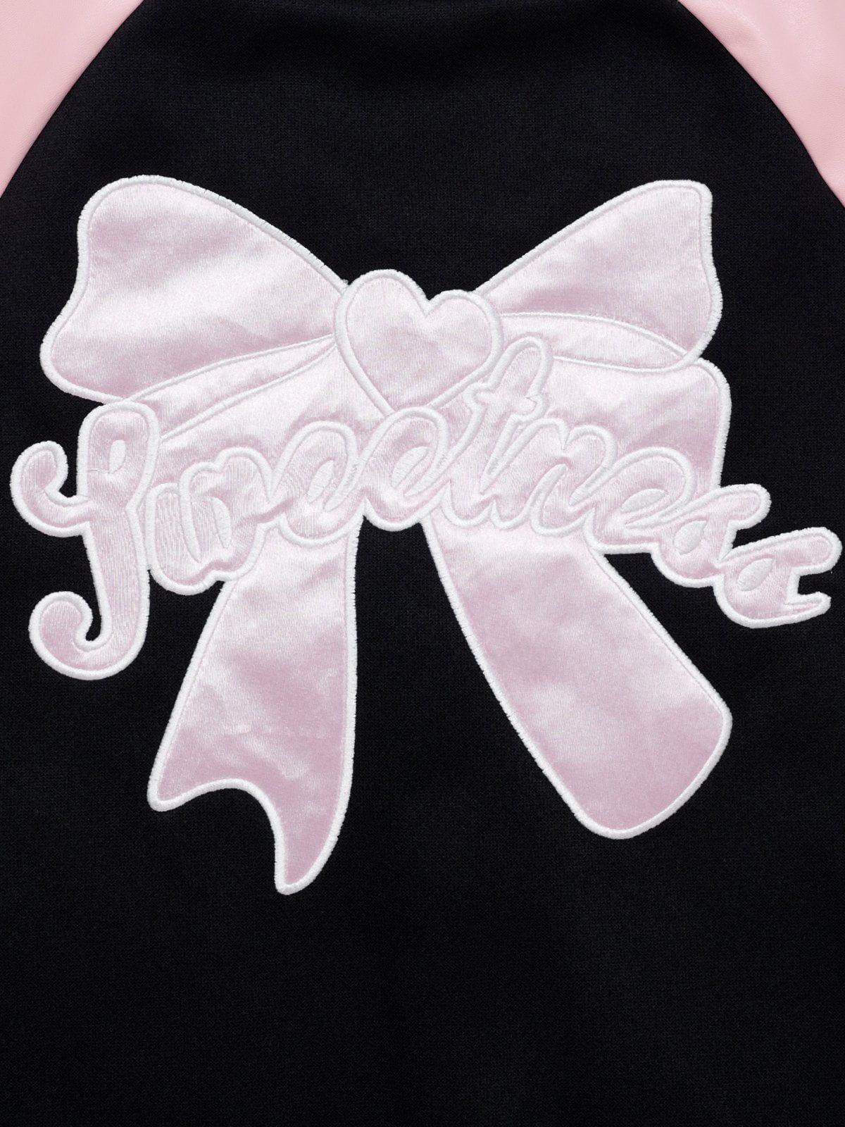 Aelfric Eden Embroidery Bow Varsity Leather Jackets