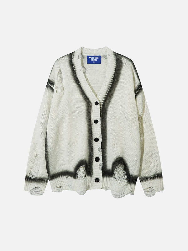 Aelfric Eden Distressed Print Cardigan