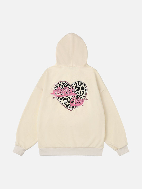 Aelfric Eden Leopard Print Applique Hoodie