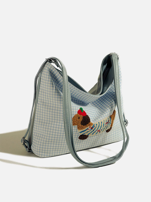 Embroidery Dog Tote Bag