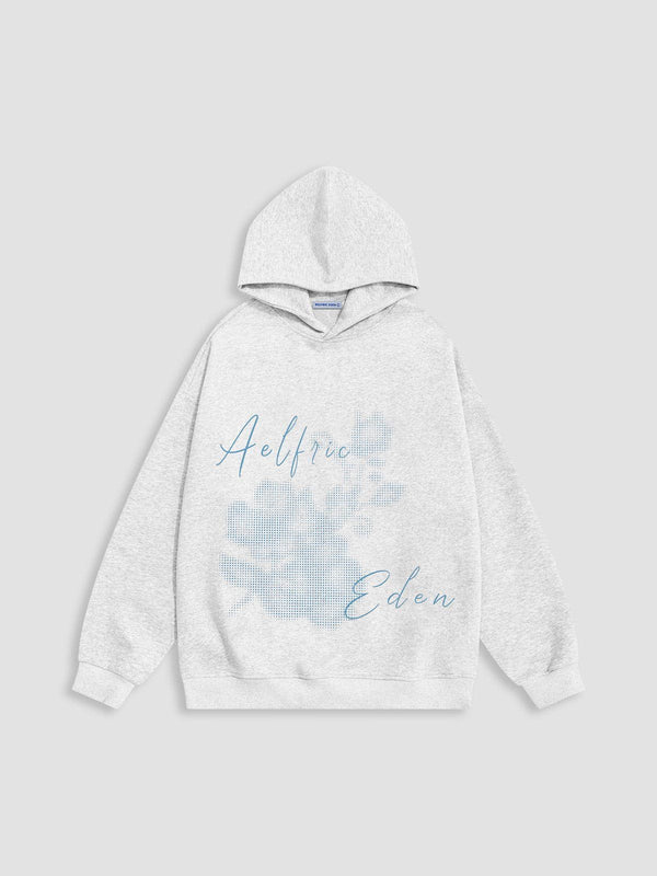 [Pre-Order]Aelfric Eden Blurring Flower Print Hoodie