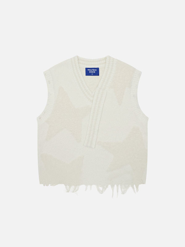 Aelfric Eden Star Graphic V-Neck Sweater Vest