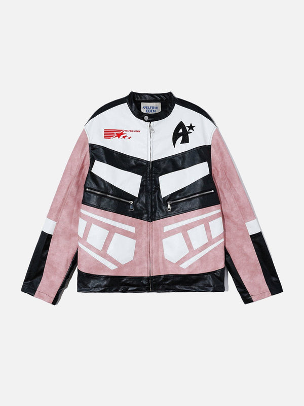 Aelfric Eden Deconstruction Patchwork Racing Jacket