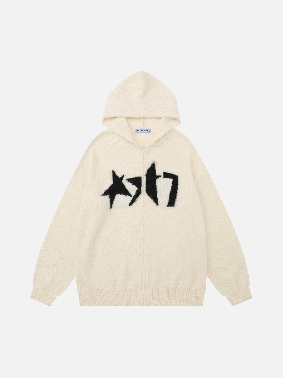 Aelfric Eden Star Graphic Knit Zip Up Hoodie