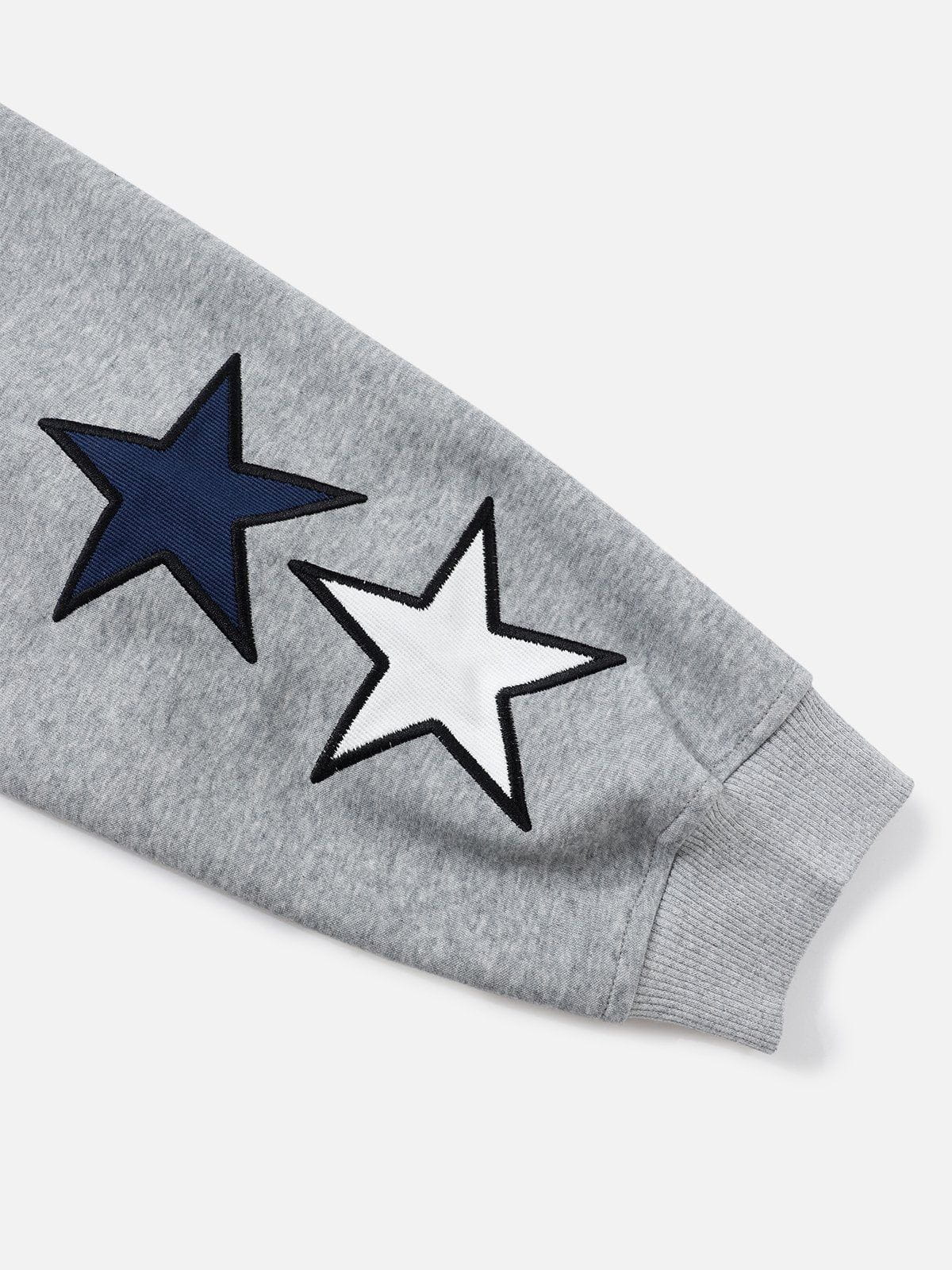 Aelfric Eden Color Blocking Star Zip Up Hoodie