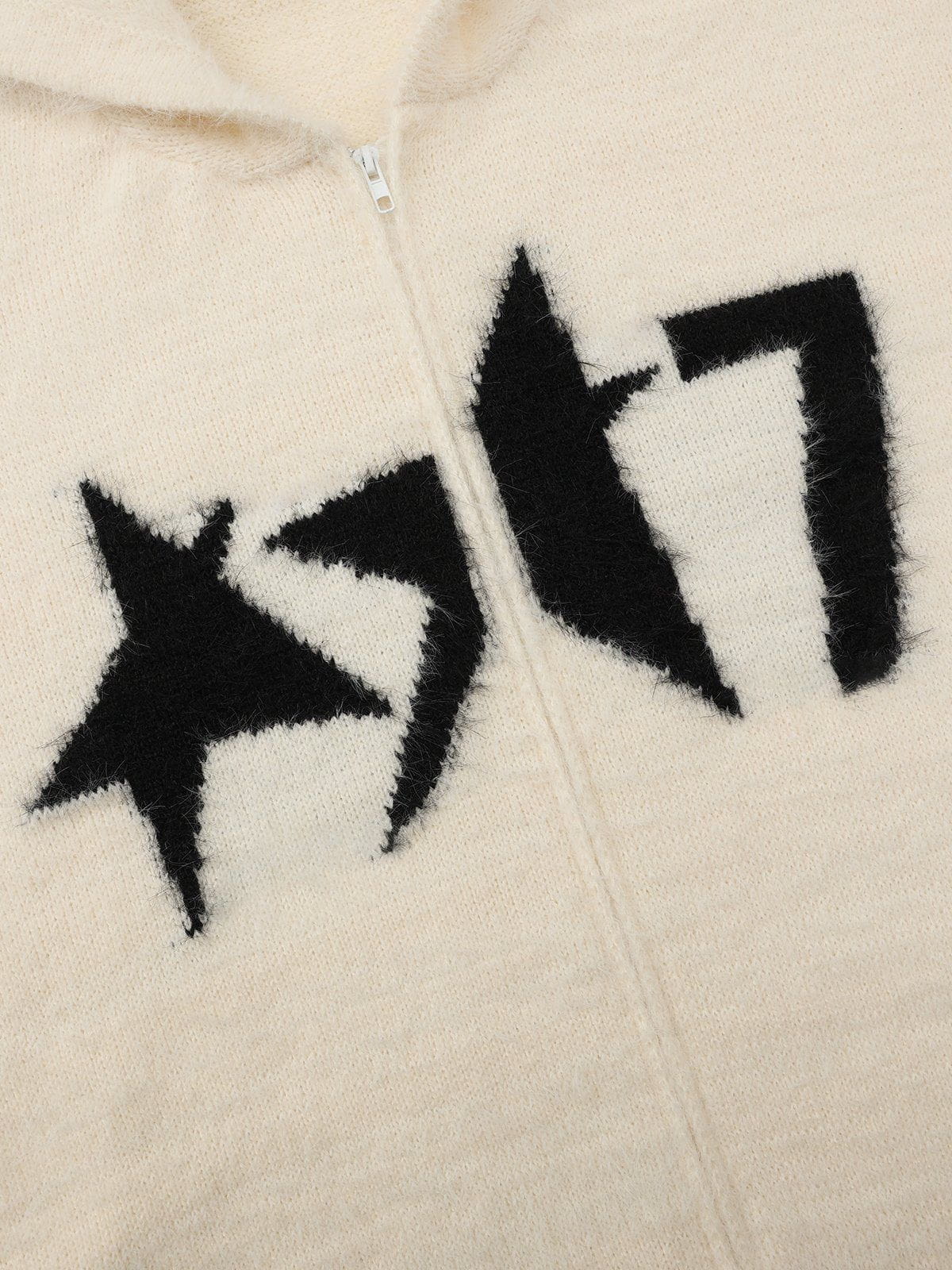 Aelfric Eden Star Graphic Knit Zip Up Hoodie