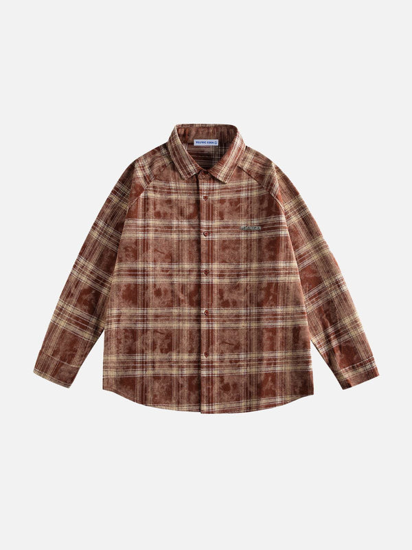 Aelfric Eden Washed Plaid Long Sleeve Shirt