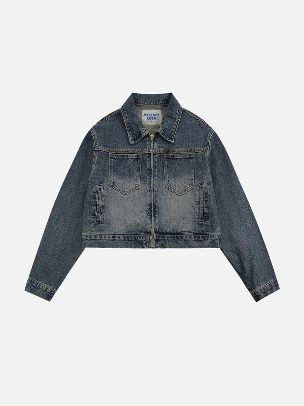 Aelfric Eden Washed Cropped Denim Jacket