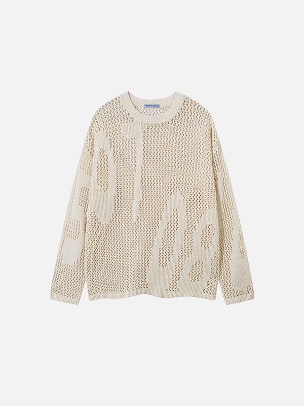 Aelfric Eden Open Knit Crew Neck Sweater