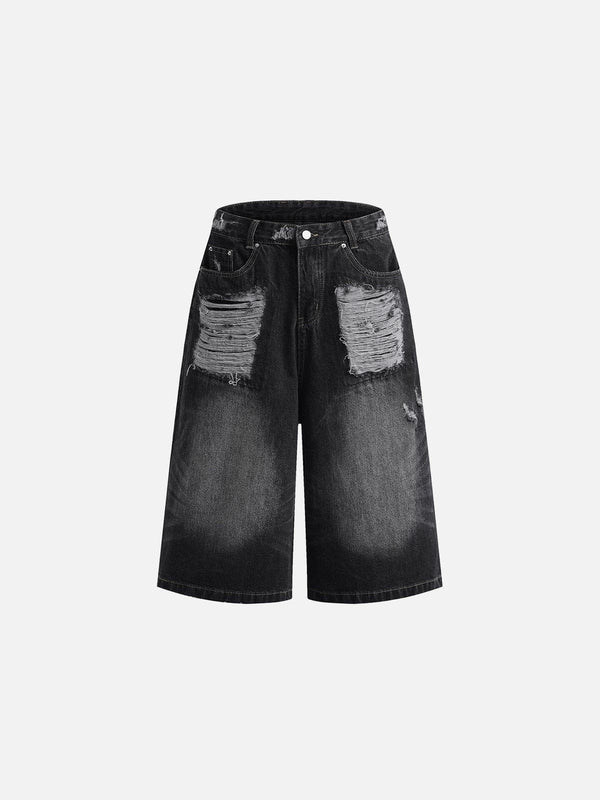 Aelfric Eden Distressed Washed Longlie Jorts