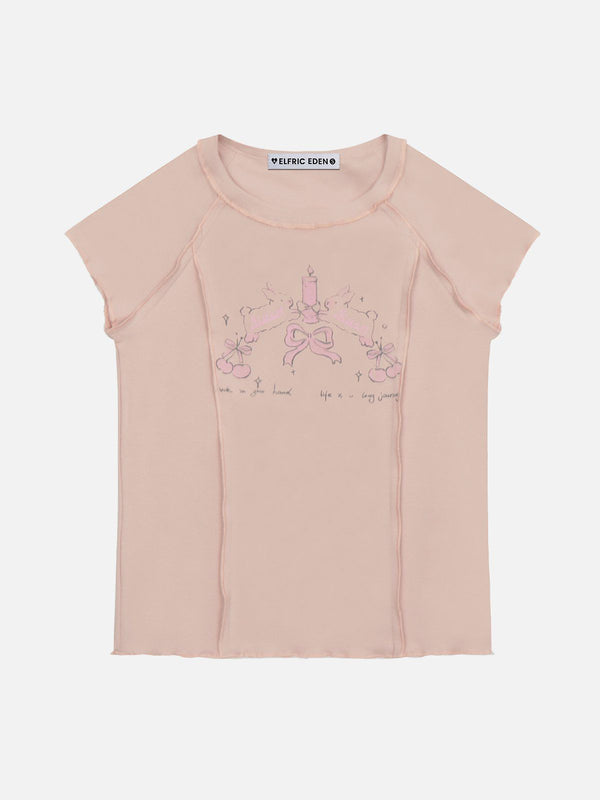 Aelfric Eden Rabbit Bow Print Tee