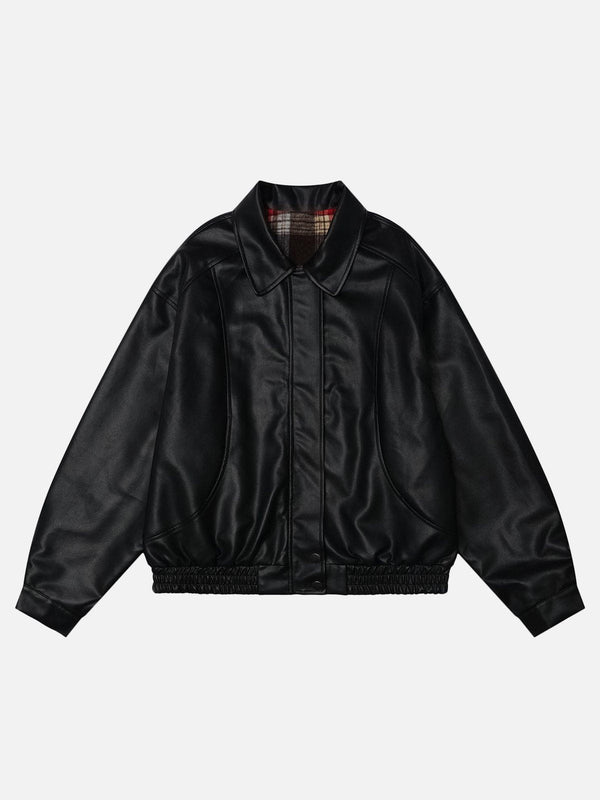 Aelfric Eden Plaid Reversible Leather Jacket