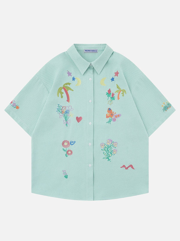 Aelfric Eden Colorful Embroidery Short Sleeve Shirt