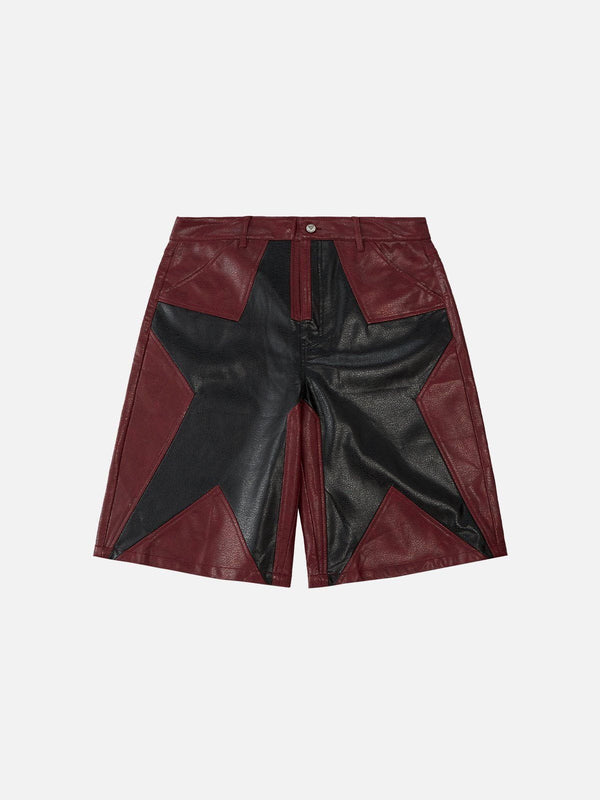 Aelfric Eden Star Faux Leather Shorts