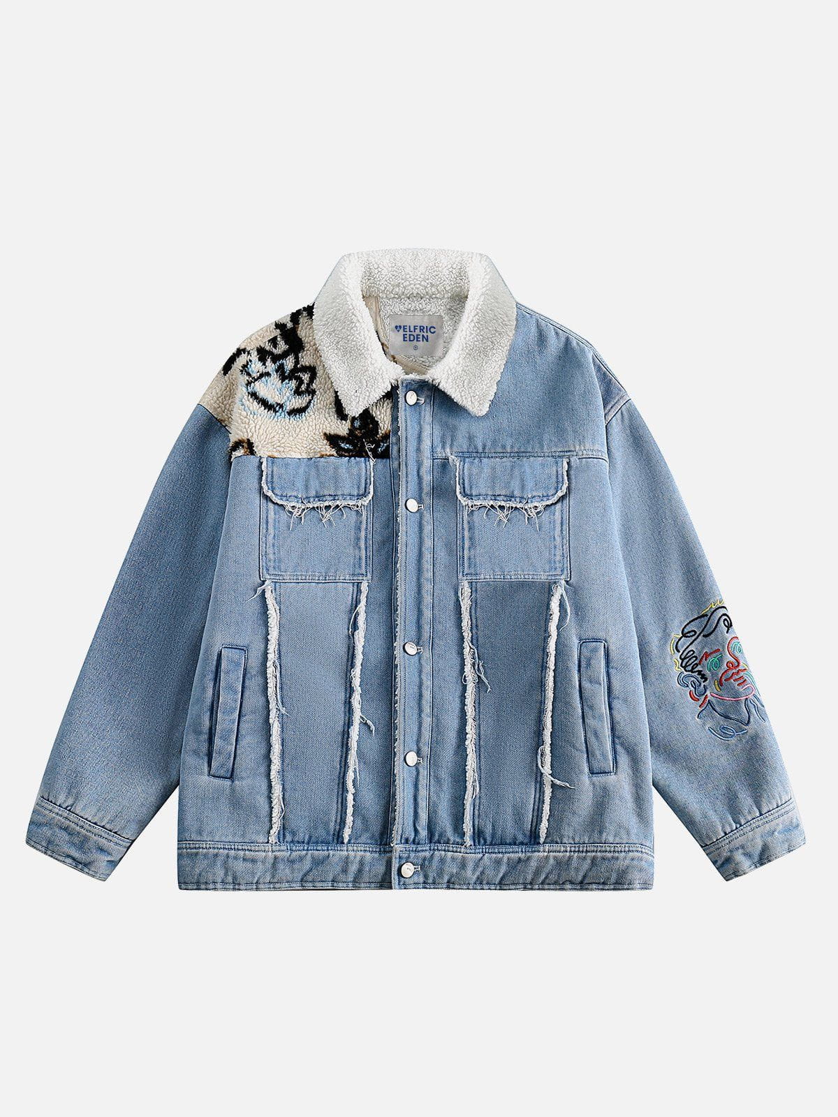 Aelfric Eden Sherpa Patchwork Denim Jacket – Aelfric eden