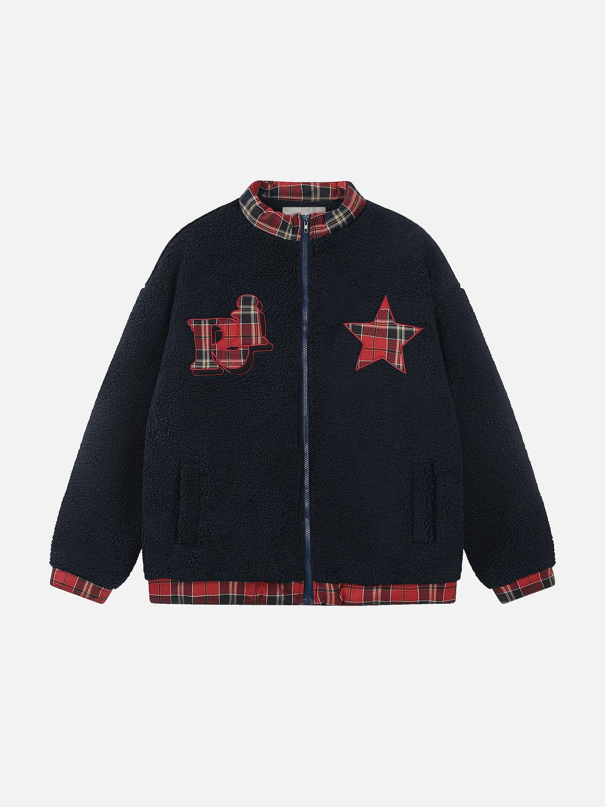 Aelfric Eden Plaid Star Polar Fleece Jacket