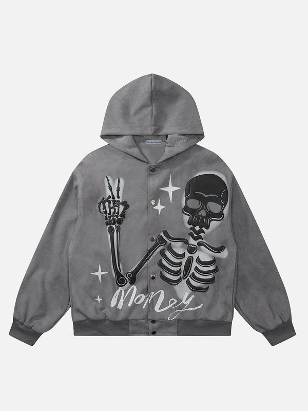 Aelfric Eden Skeleton Foam Print Hooded Jacket