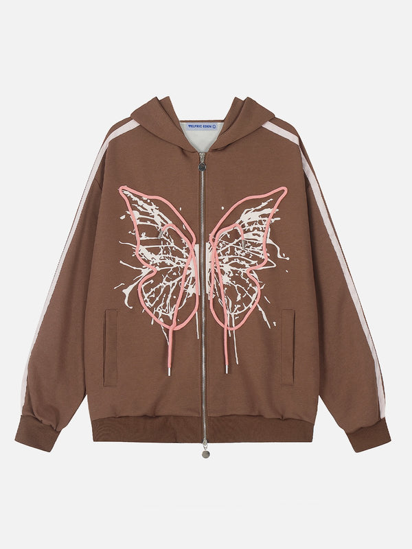 Aelfric Eden Strap Butterfly Zip Up Hoodie