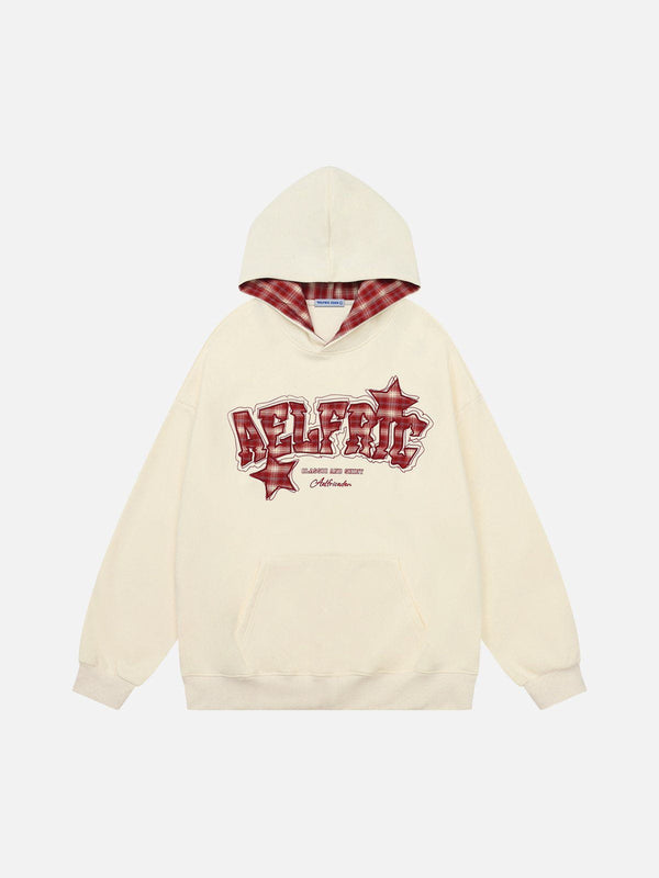 [Pre-Order] Aelfric Eden Plaid Embroidery Star Hoodie