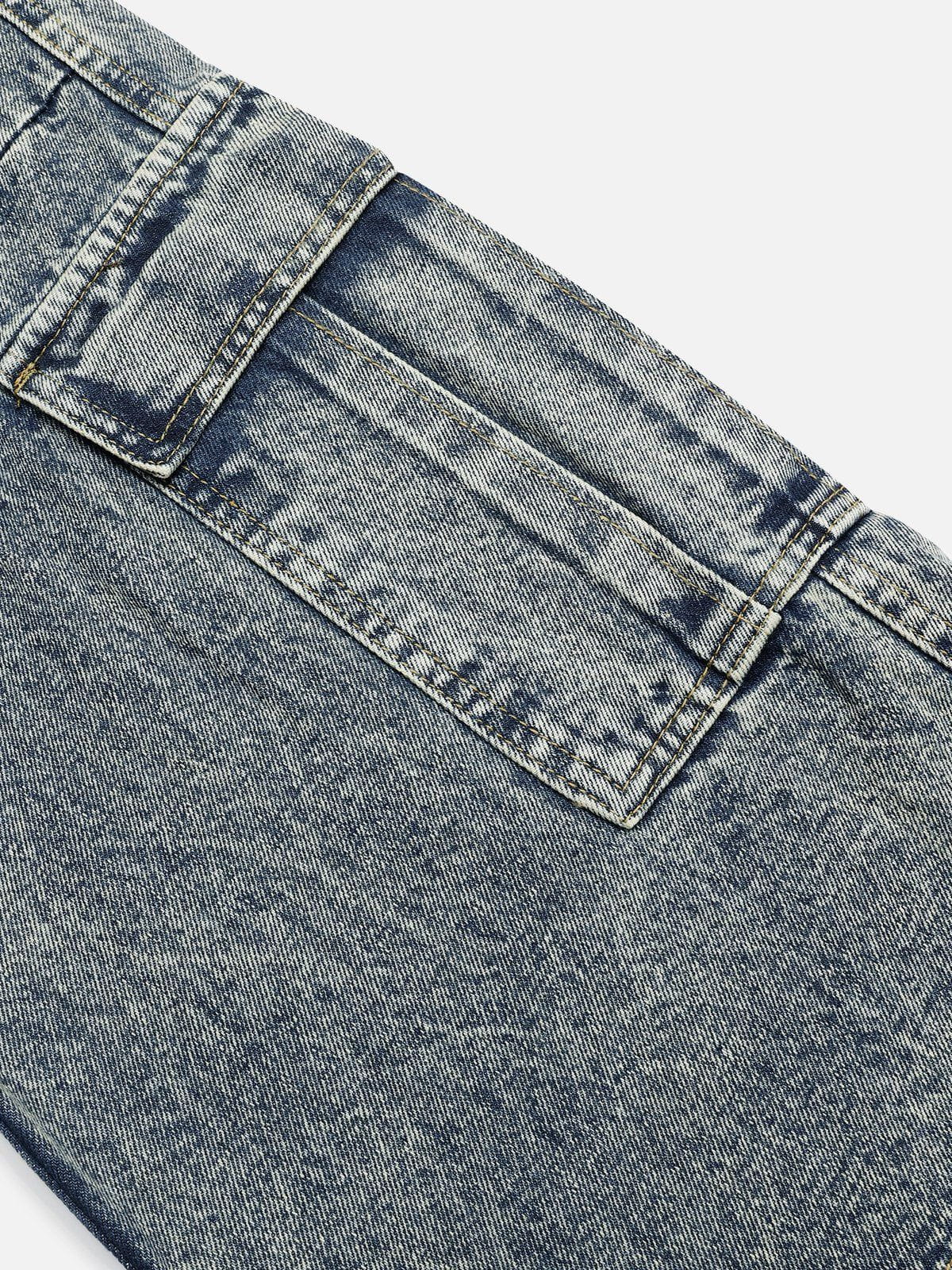 Aelfric Eden Multi Pocket Fringe Washed Jeans