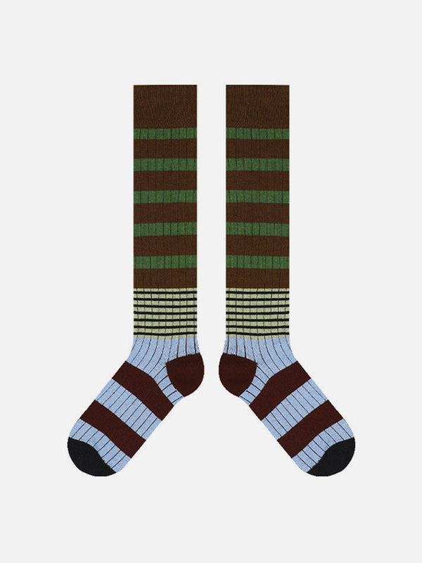 Vintage Stripe Patchwork Socks