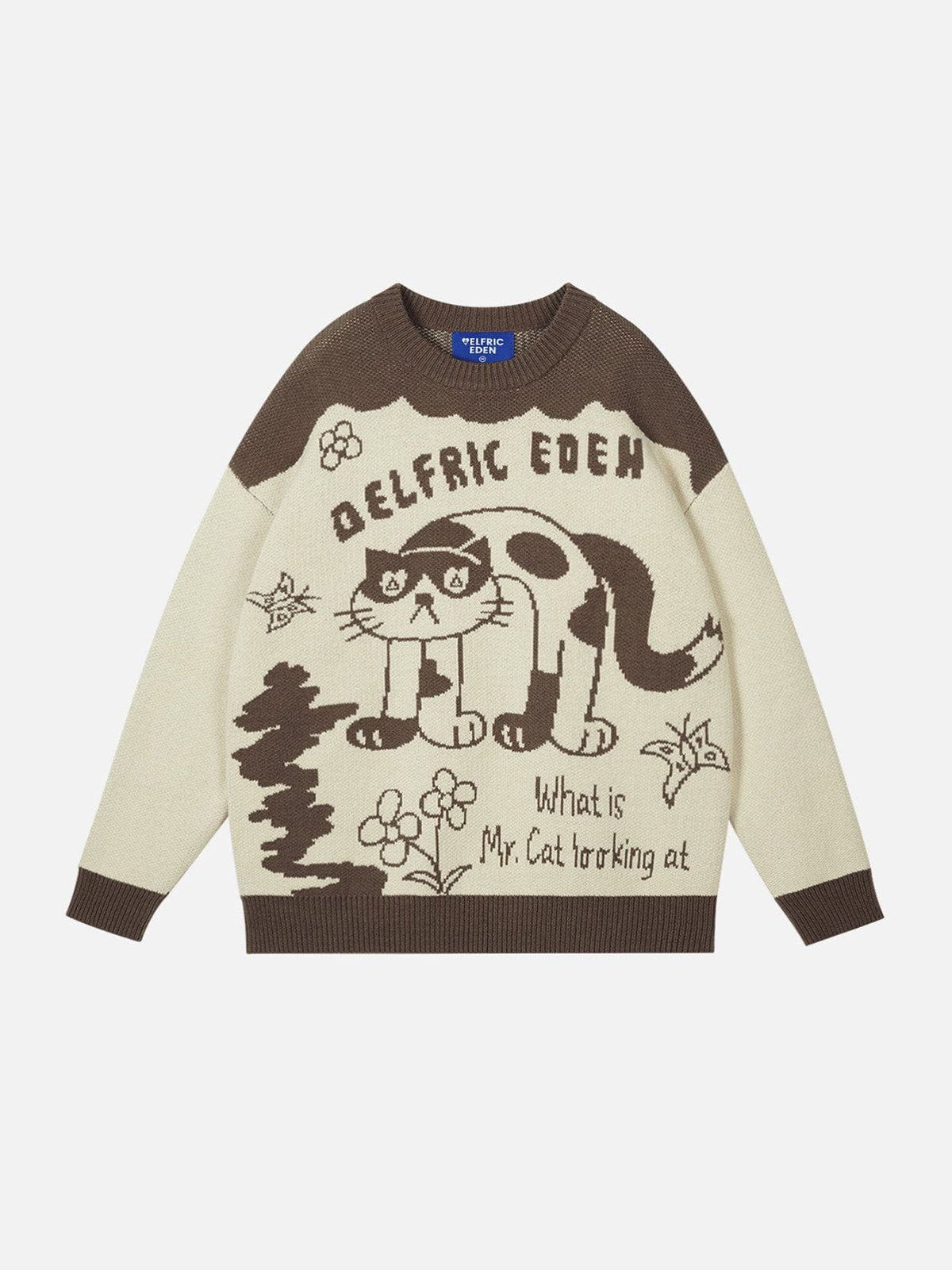 Aelfric Eden Color Blocking Cat Sweater – Aelfric eden