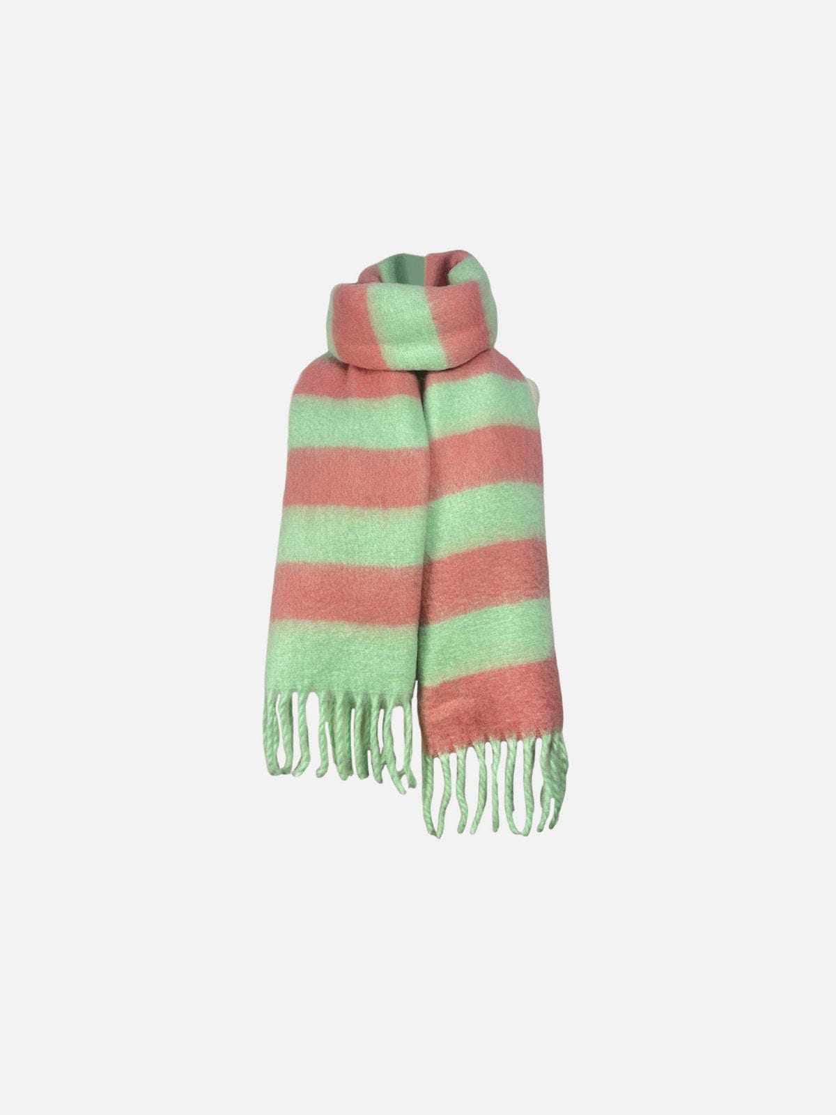 Stripe Tassel Wool Scarf