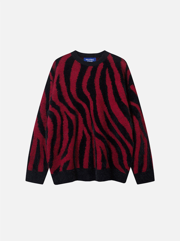 Aelfric Eden Zebra Pattern Oversized Sweater