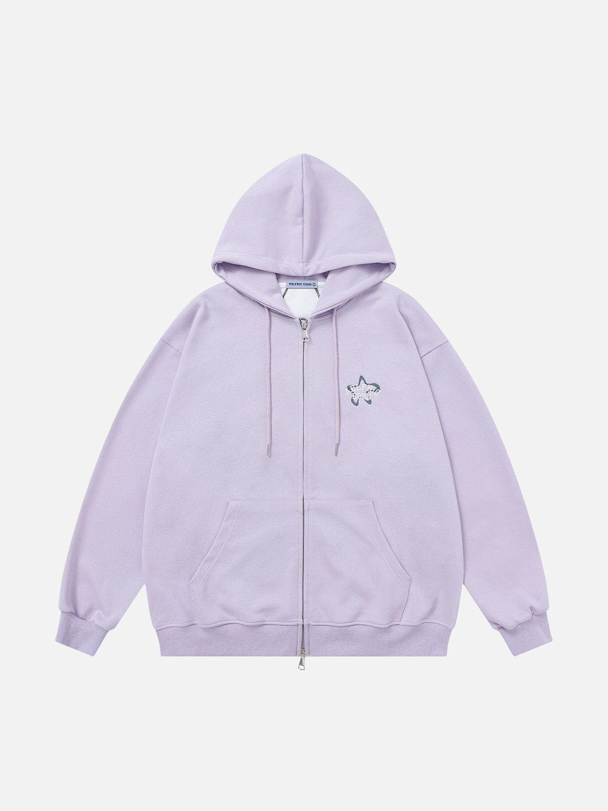 Aelfric Eden Embroidery Star Zip Up Hoodie