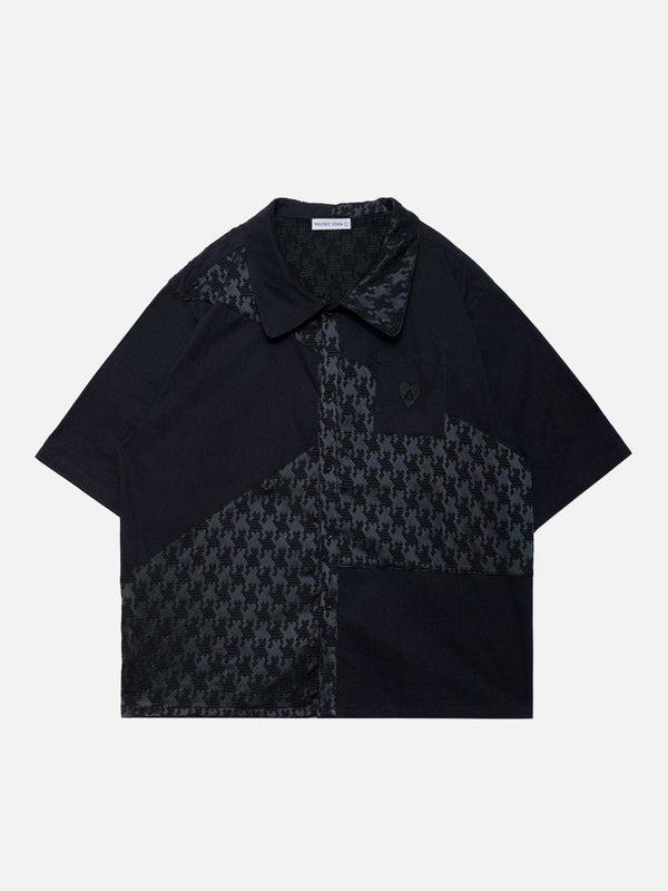 Aelfric Eden Texture Patchwork Short Sleeve Shirt