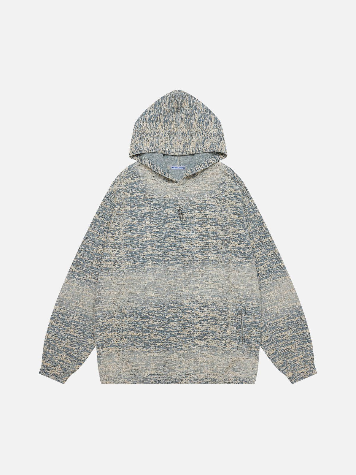 Aelfric Eden Washed Texture Denim Hoodie