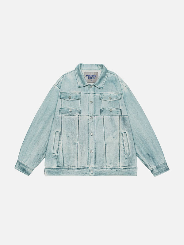 Aelfric Eden Dirt Color Washed Denim Jacket