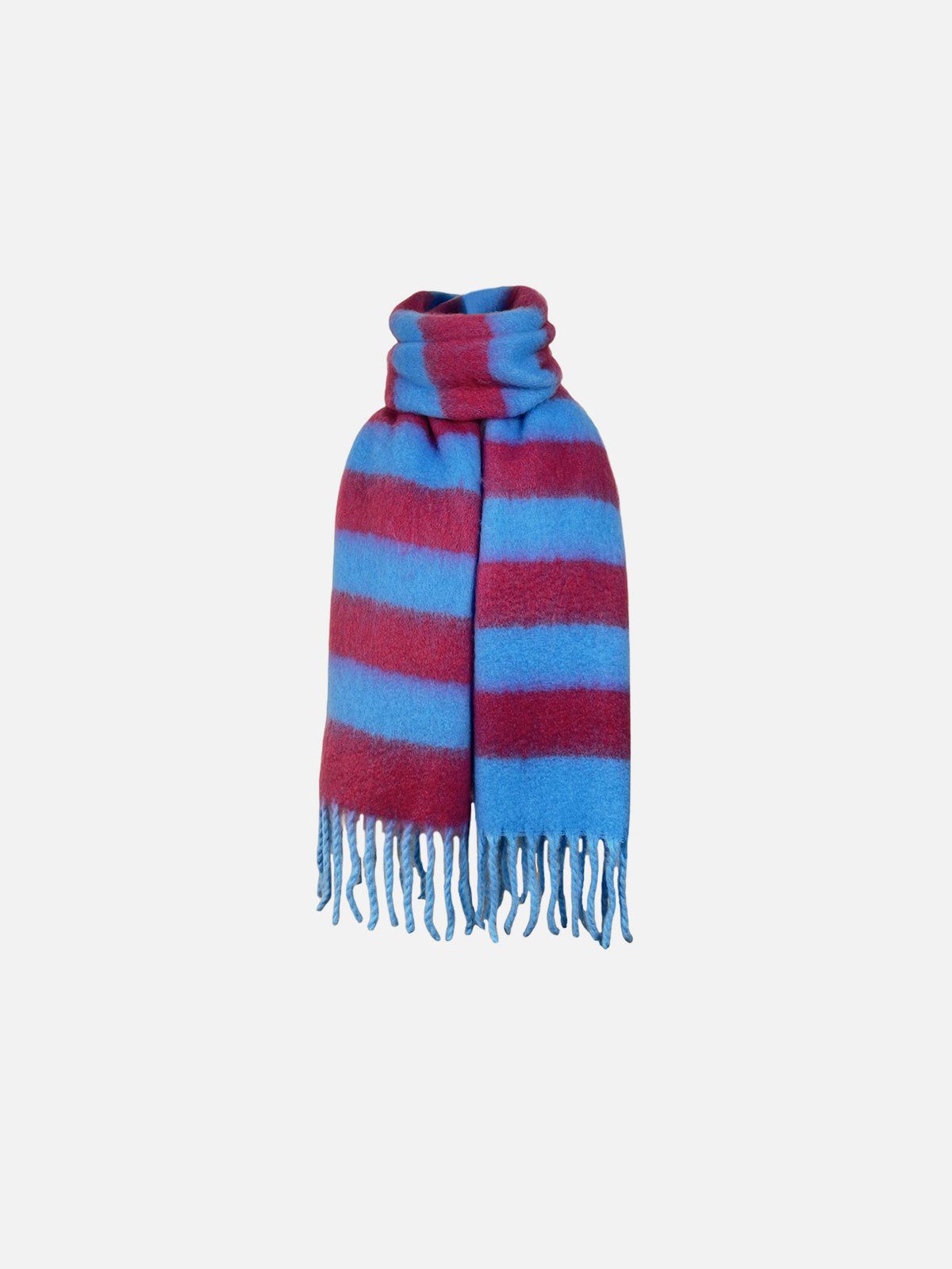 Stripe Tassel Wool Scarf