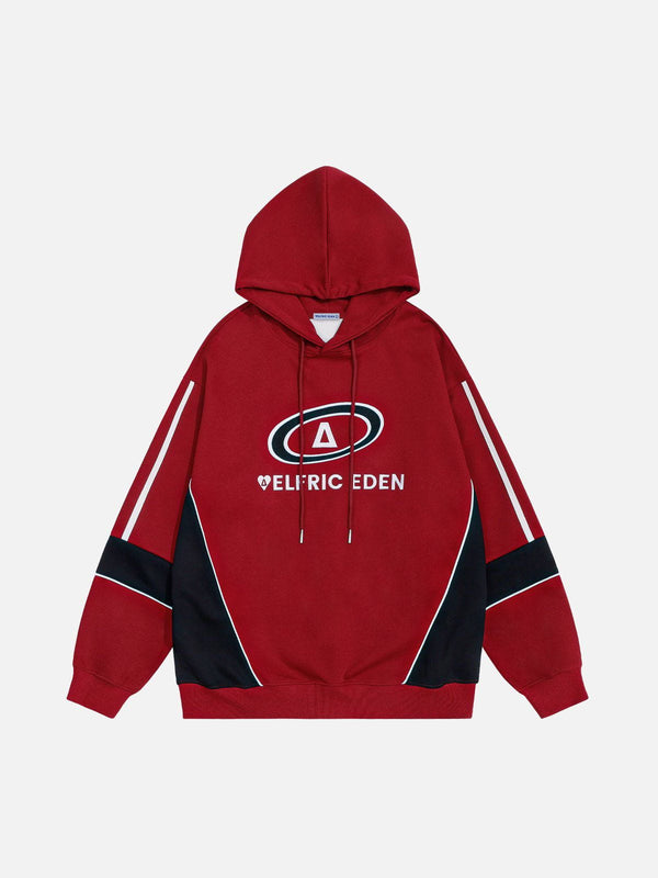 [Pre-Order] Aelfric Eden Color Blocking Embroidery Hoodie