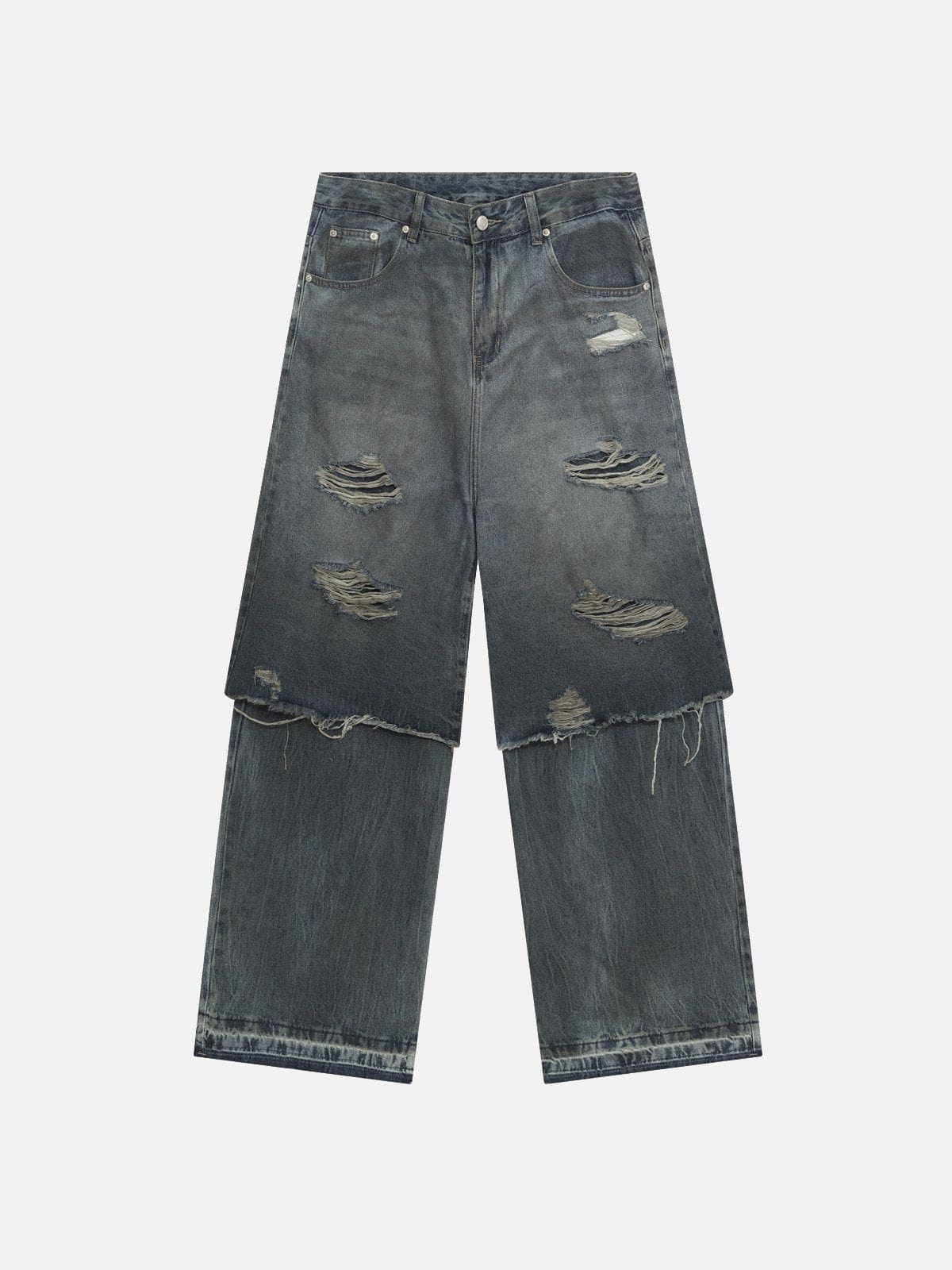 Aelfric Eden Distressed Two Layer Baggy Jeans