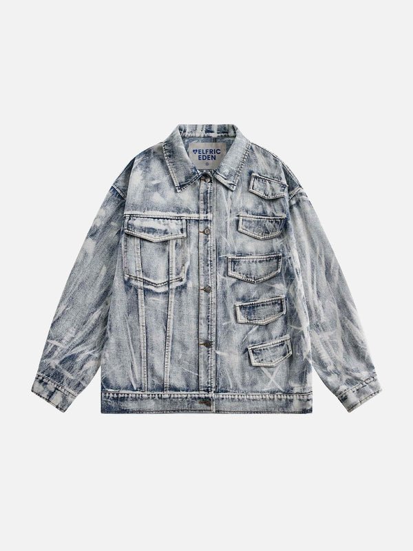 Aelfric Eden Patchwork Washed Denim Jacket