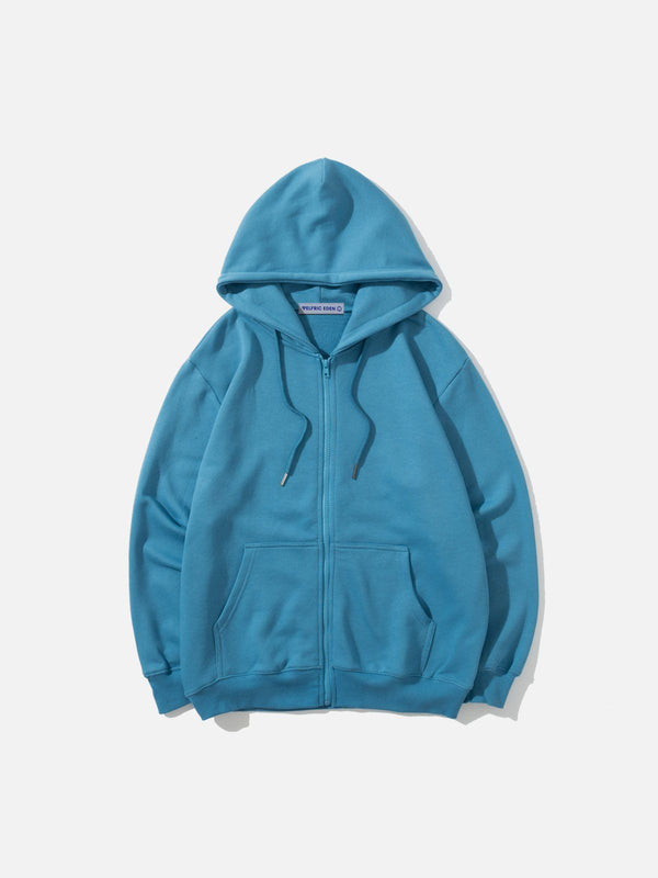 Aelfric Eden Solid Basic Zip Up Hoodie