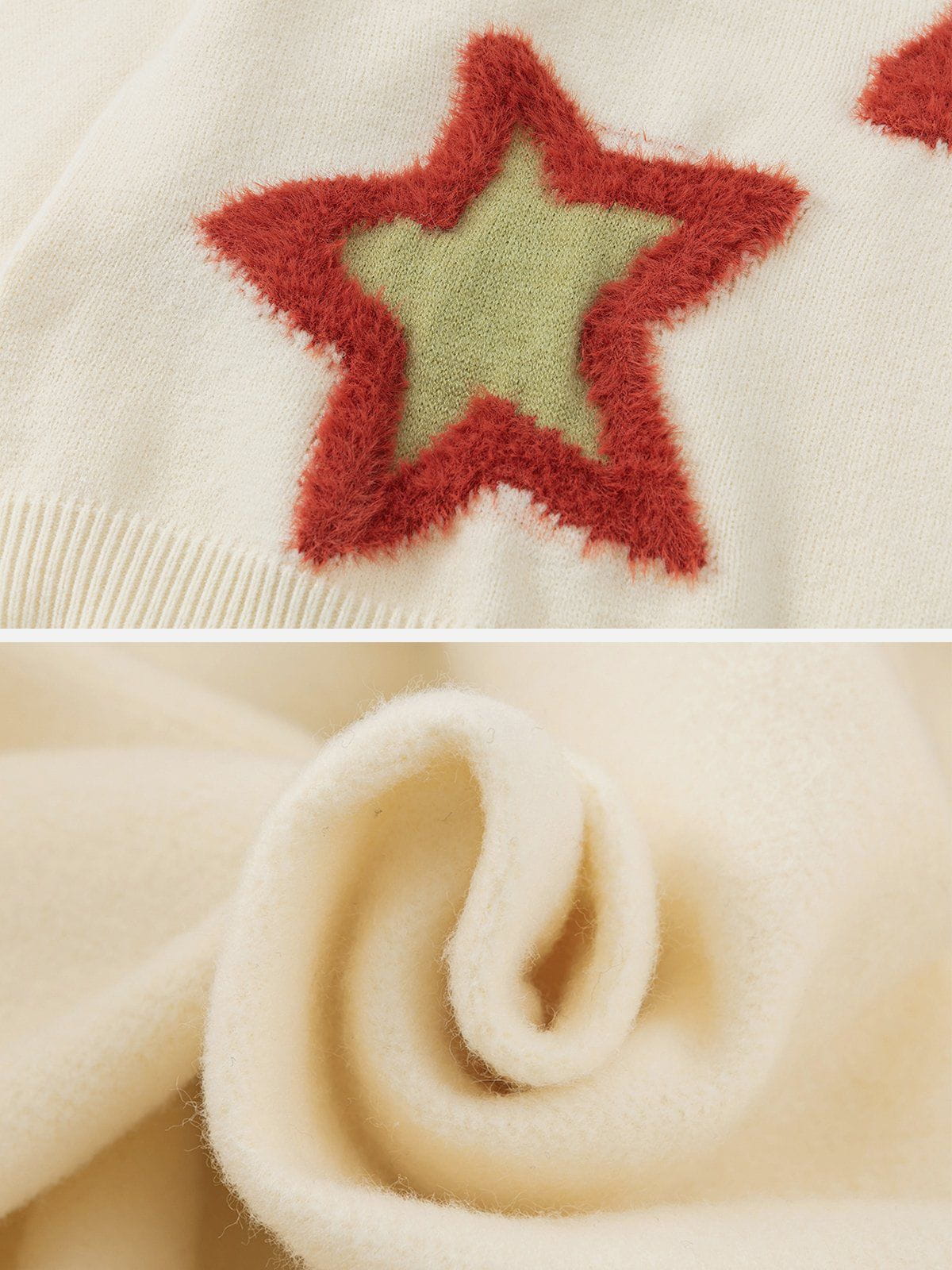 Aelfric Eden 3D Star Plush Design Pattern Sweater