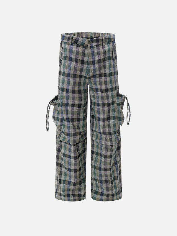 Aelfric Eden Plaid Wrinkle Loose Pants