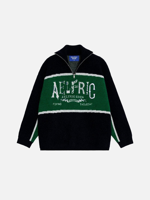 [Pre-Order] Aelfric Eden Jacquard Half Zip Up Sweater