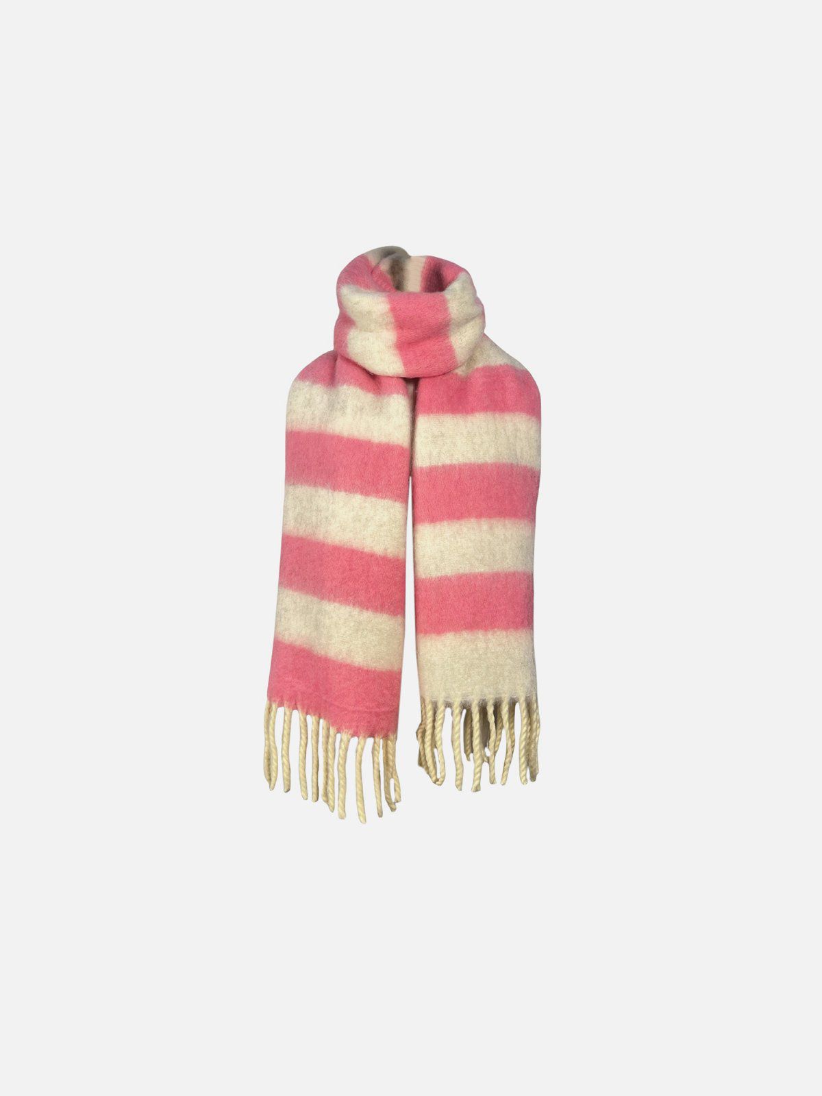 Stripe Tassel Wool Scarf