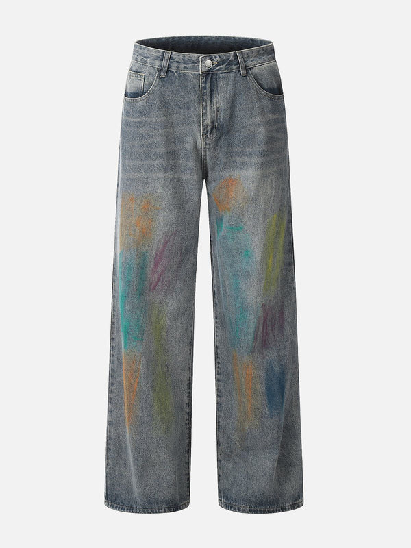 Aelfric Eden Colorful Graffiti Jeans