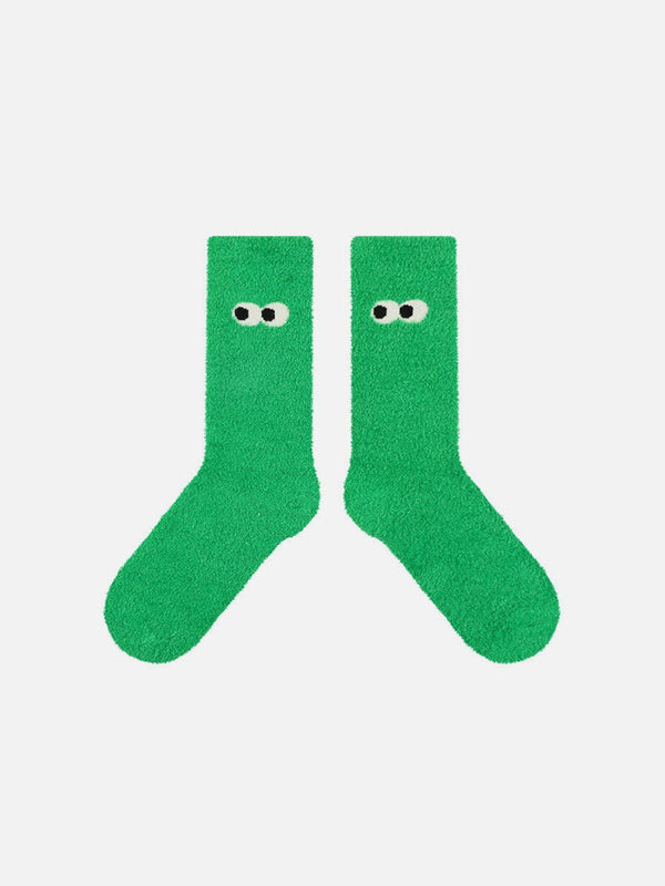 Plush Eye Mid-Calf Socks