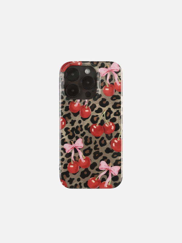 Leopard Print Bow Phone Case