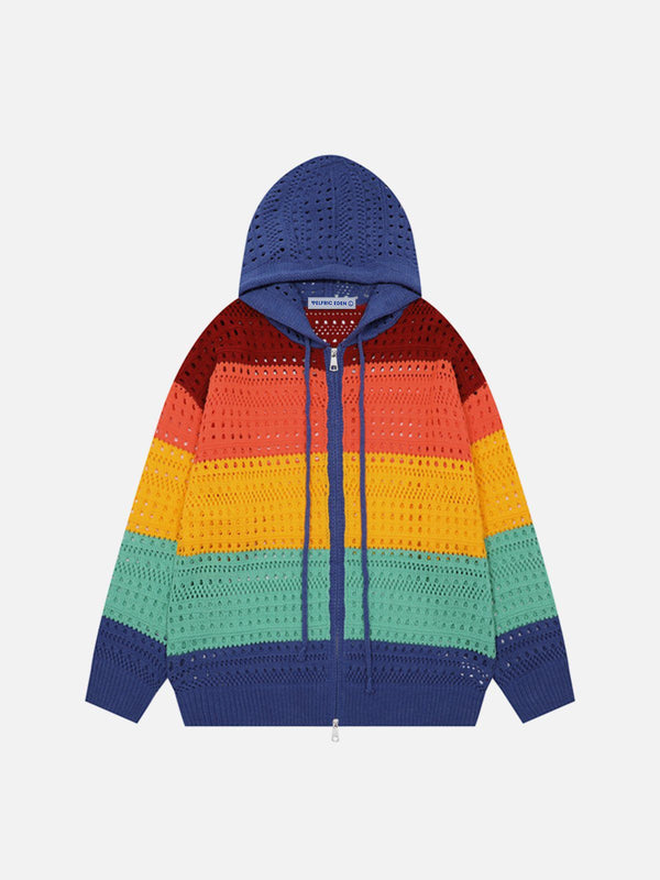 Aelfric Eden Colorful Cut-Out Zip Up Hoodie