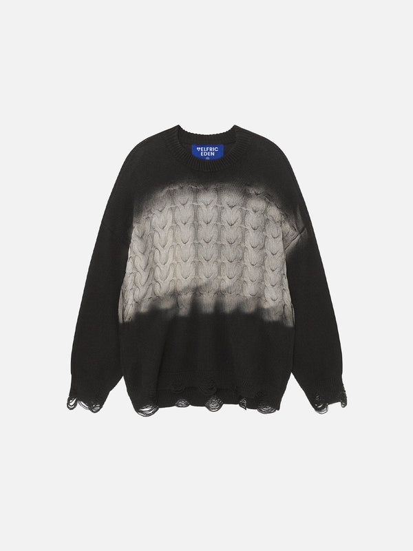 Aelfric Eden Gradient Distressed Sweater