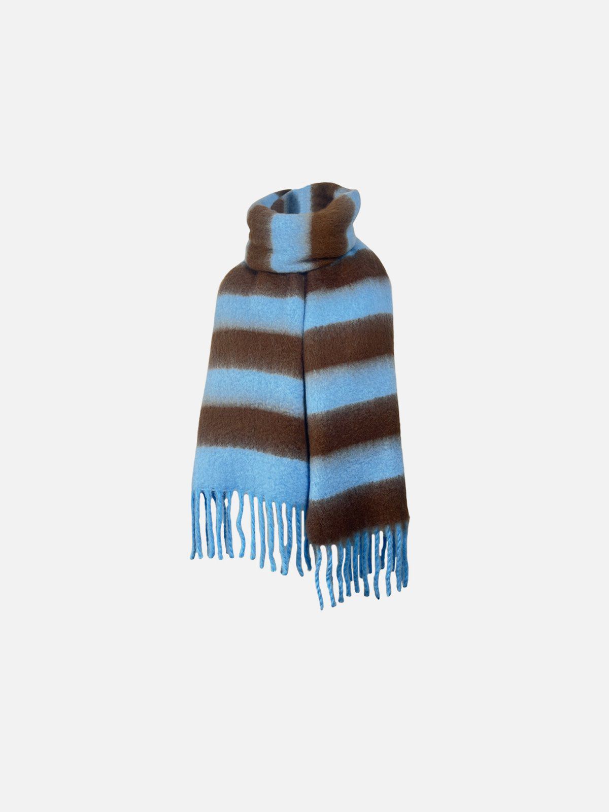 Stripe Tassel Wool Scarf